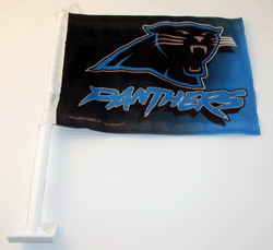 Car Window Flags Carolina Panthers 