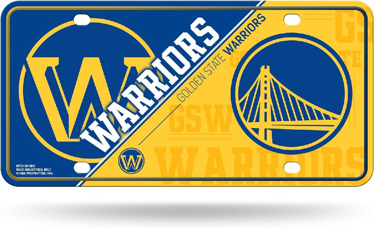 Split Design Metal License Plates Golden State Warriors