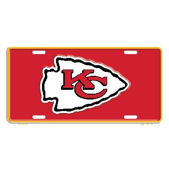 Metal License Plate Logo Kansas City Chiefs