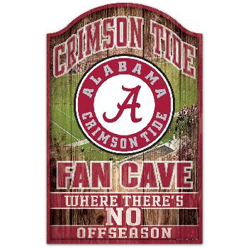 Fan Cave Wood Sign Alabama Crimson Tide 