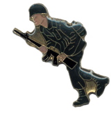 Lapel Pin Soldier with rifle 