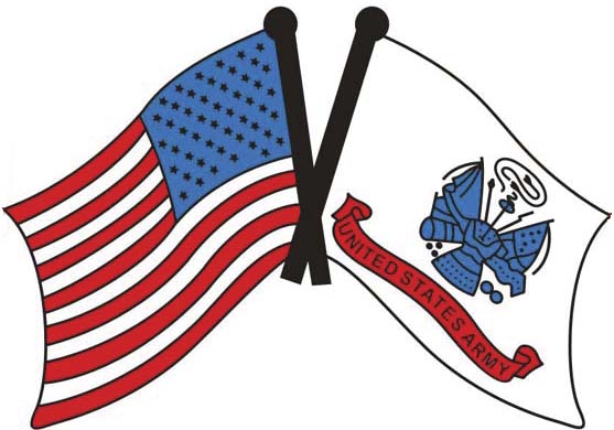 Lapel Pin USA and Army Flag 