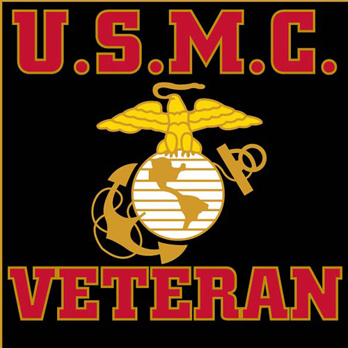 Lapel Pin USMC Veteran  With Insignia  