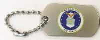 Lapel Pin US Air Force Dog Tag with chain 