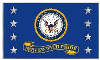 Lapel Pin Served with Pride Navy   