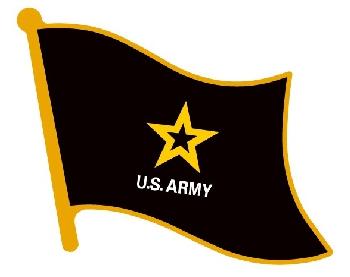 Lapel Pin US Army w/Star Flag 