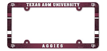 Plastic License Plate Frames Texas A& M Aggies