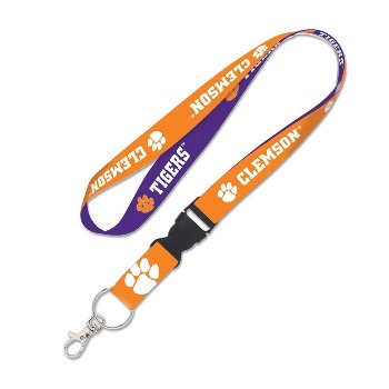 Lanyard Keychain Clemson Tigers Two Color