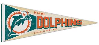 Pennant Roll Up Miami Dolphins RETRO
