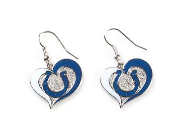 Earrings Swirl Heart Shaped Indianapolis Colts