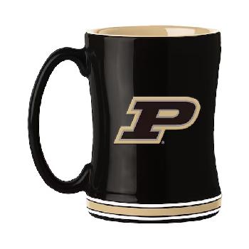 Ceramic Coffee Mug Relief Mug 14oz Purdue Broilermakers 