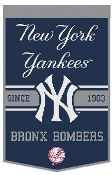 Wool Banner Football Celebration  24" X 38" New York Yankees