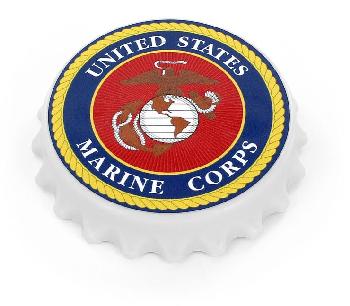 Bottle Cap Bottle Opener Magnet US Marines 