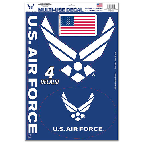 Multi Use Decals 11"x 17"  US Airforce  Logo  