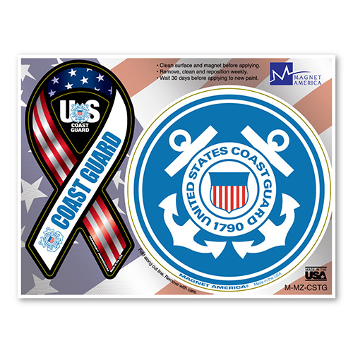 Magnet Mini Ribbon & Circle Coast Guard