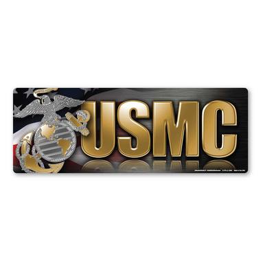 Magnet Chrome Bumper Strip USMC