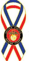 Lapel Pin Ribbon  w/Marines Logo 