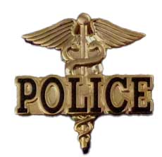 Lapel Pin Police w/Caduceus 
