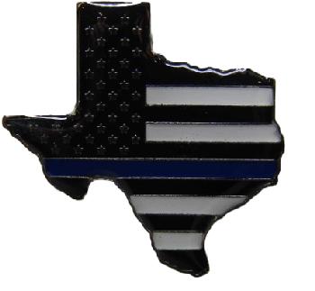 Lapel Pin Texas Blue Line 