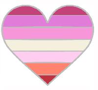 Lapel Pin Compoco Lesbian Pride Color Heart  