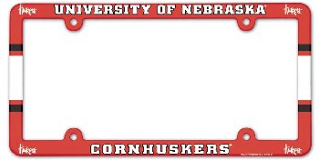 Plastic License Plate Frames Nebraska Huskers 