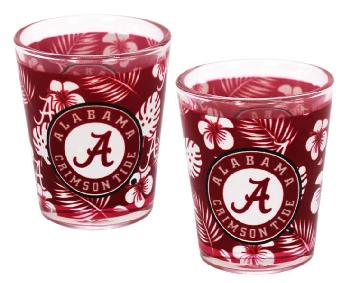 Shot Glass ALOHA Alabama Crimson Tide Design  