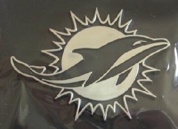 Chrome Team Auto Emblem Miami Dolphins 