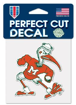 Perfect Cut Decal Miami Hurricanes Mascot