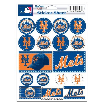 Die Cut Vinyl Sticker Sheet  New York Mets 