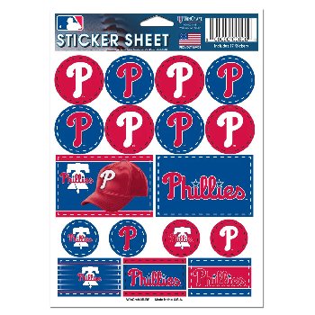Die Cut Vinyl Sticker Sheet  Philadelphia Phillies 