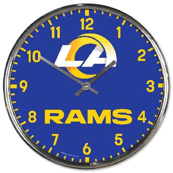 Chrome Wall Clock Los Angeles Rams  
