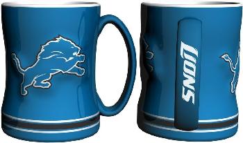 Ceramic Coffee Mug Relief Mug 14oz Detroit Lions