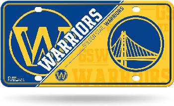 Split Design Metal License Plates Golden State Warriors