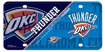 Split Design Metal License Plates Oklahoma City Thunders