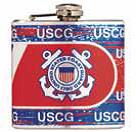 Stainless Steel Flask 6 Oz. US Coast Guard  Logo  
