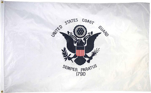 Embroidered Flag 3'x5' US COAST GUARD Double Sided  