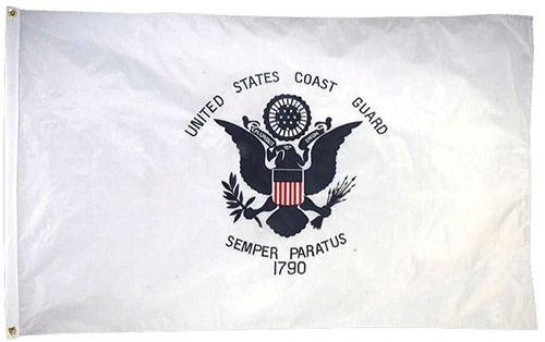 Printed Flag 3'x5' US Coast Guard  