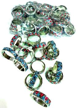 Rings Wedding Band Turquoise 100 pcs Bag/Lead Free