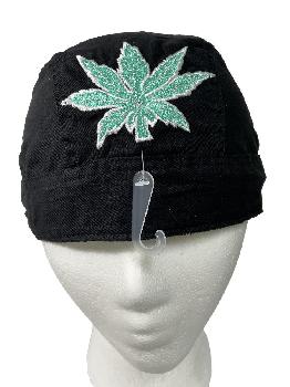 Wrap Hat Embroidered Leaf 